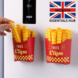 12Pcs French Fries Shape Bag Sealing Clips Magnetic Food Snack Storage Clamps UK
