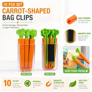 10 Pack Magnetic Bag Clips Food Sealing Clips Refrigerator Magnet Chip Clip Set