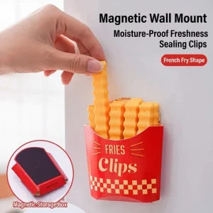 French Fry Magnetic Bag Clips Food Sealing Clips, 8 or 12 Pack